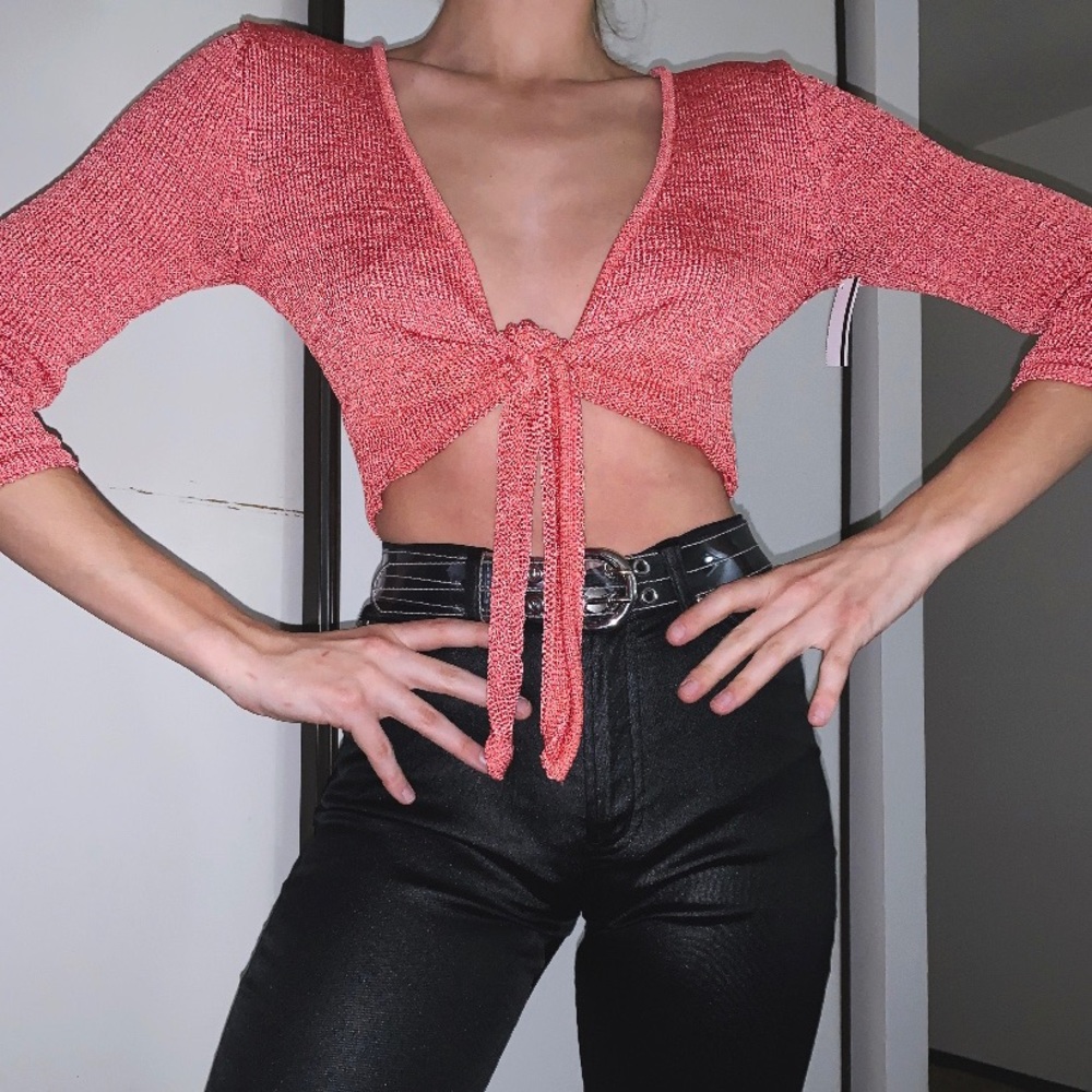 PEACH CROP TOP